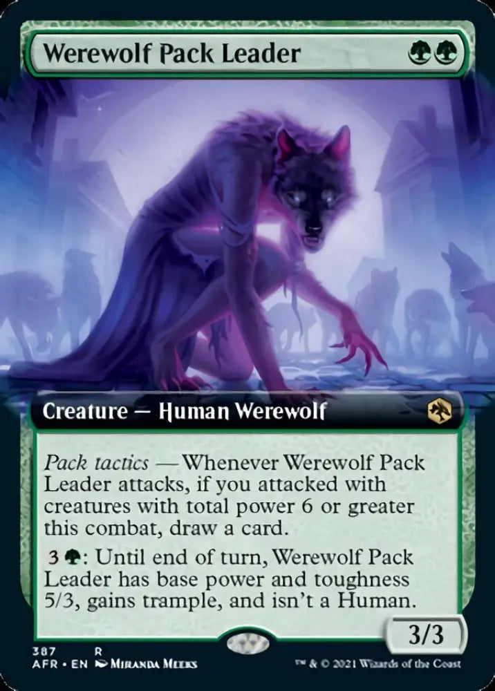 Werewolf Pack Leader (Extended Art) [Dungeons & Dragons: Adventures in the Forgotten Realms] - MTG Single