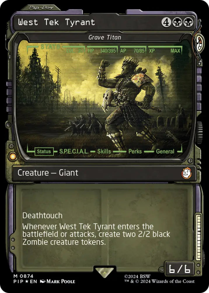 West Tek Tyrant - Grave Titan (Showcase) (Surge Foil) [Fallout] - MTG Single