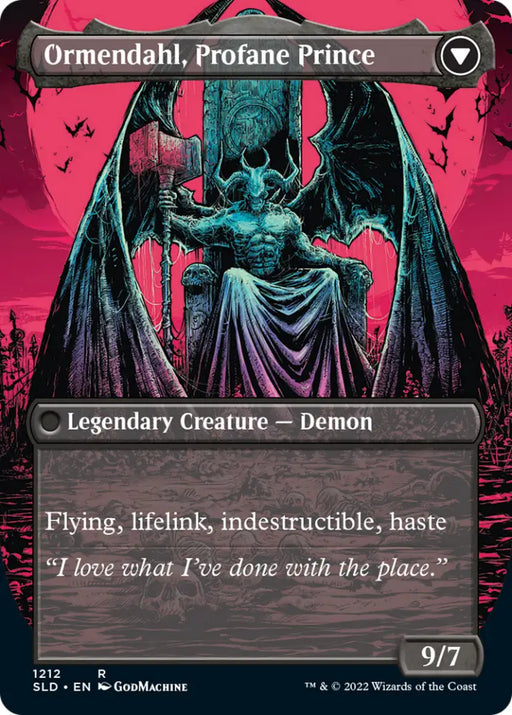 Westvale Abbey // Ormendahl Profane Prince (Display Commander) (Borderless) [Secret Lair: From Cute to Brute] - MTG