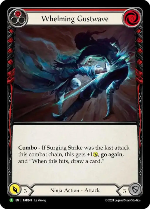 Whelming Gustwave (Red) [FAB249] (Promo) Rainbow Foil - Flesh And Blood Single