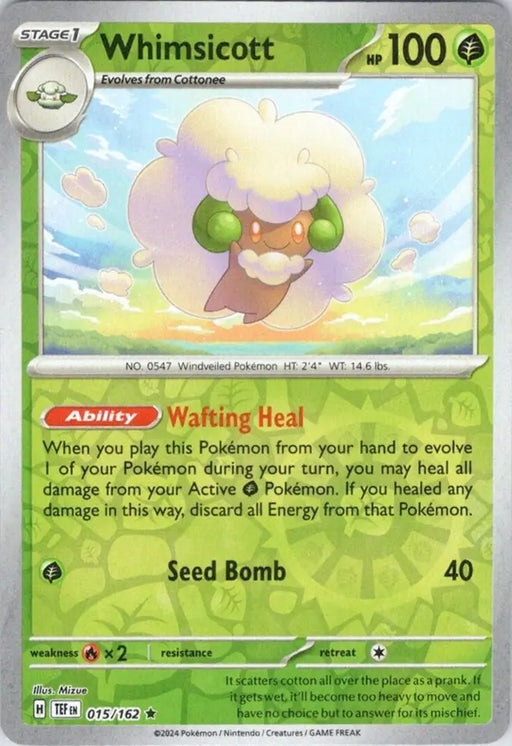 Whimsicott (015/162) [Scarlet & Violet: Temporal Forces] - Pokemon Single