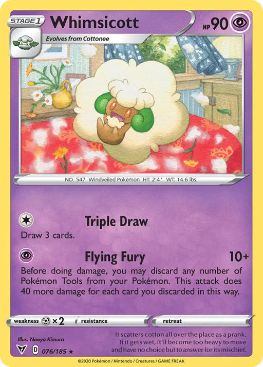 Whimsicott (076/185) [Sword & Shield: Vivid Voltage] - Pokemon Single