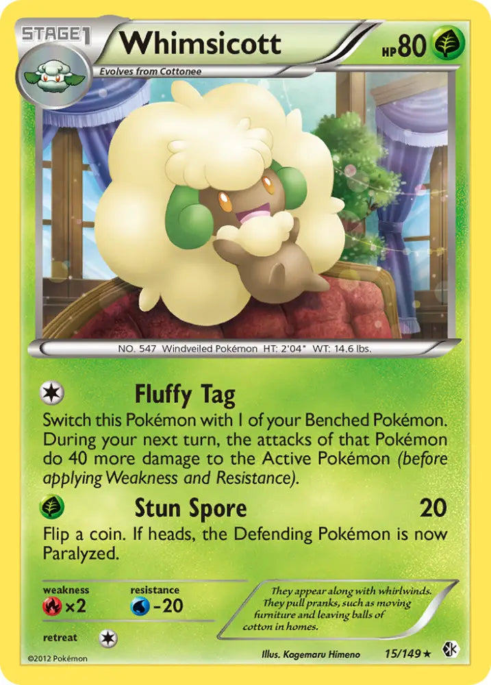 Whimsicott (15/149) [Black & White: Boundaries Crossed] - Pokemon Single
