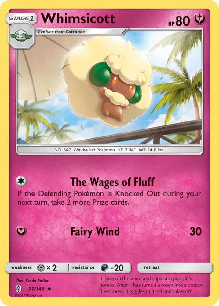 Whimsicott (91/145) [Sun & Moon: Guardians Rising] - Pokemon Single