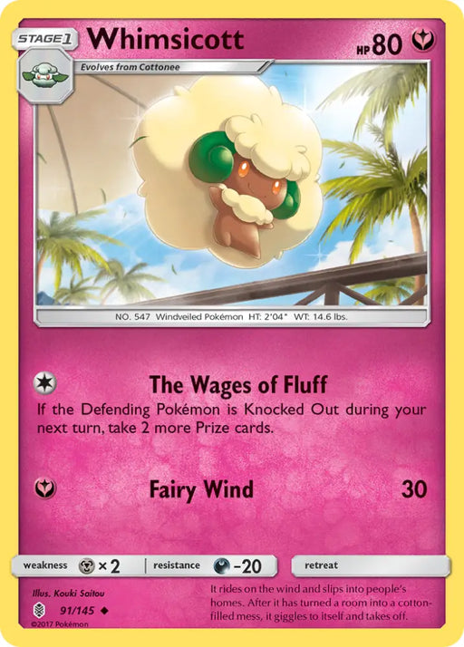 Whimsicott (91/145) [Sun & Moon: Guardians Rising] - Pokemon Single