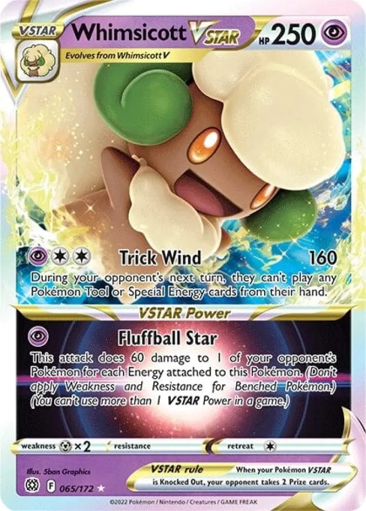 Whimsicott VSTAR (065/172) [Sword & Shield: Brilliant Stars] - Pokemon Single