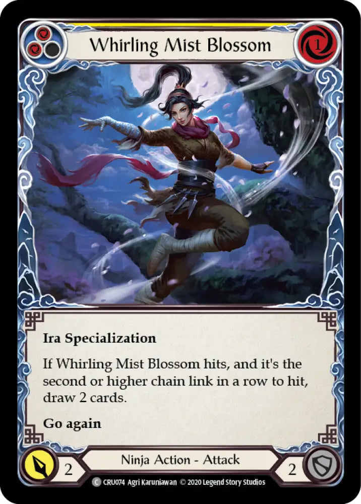Whirling Mist Blossom [Crucible of War 1st Edition] 1st Edition Rainbow Foil - Flesh And Blood Single