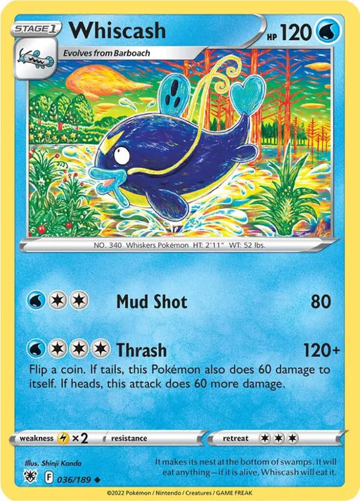 Whiscash (036/189) [Sword & Shield: Astral Radiance] - Pokemon Single