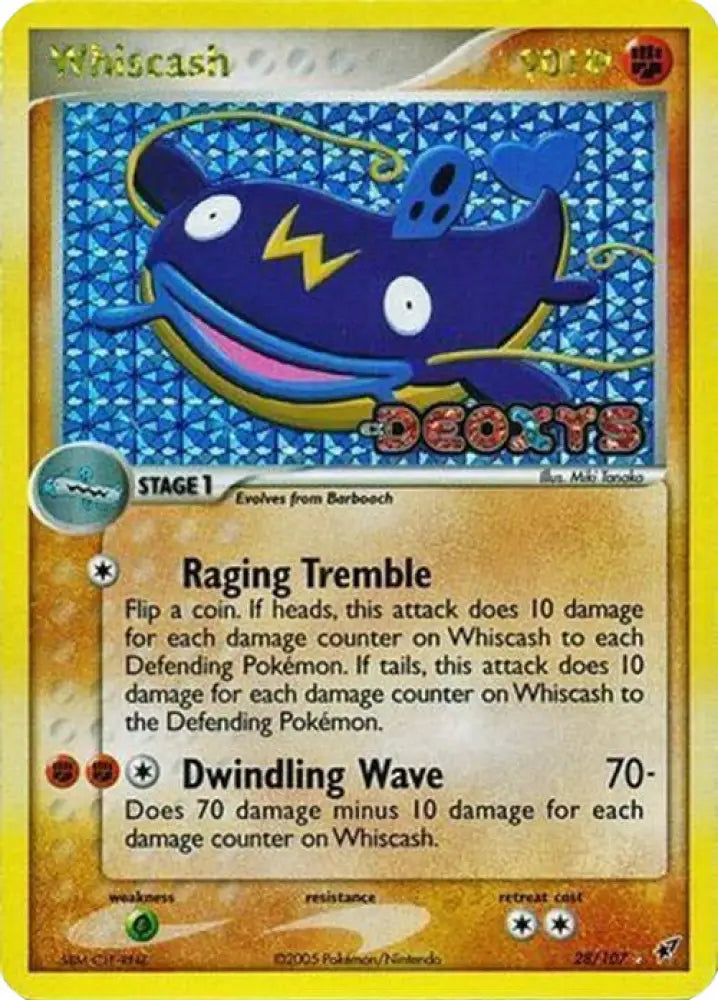 Whiscash (28/107) (Stamped) [EX: Deoxys] - Pokemon Single