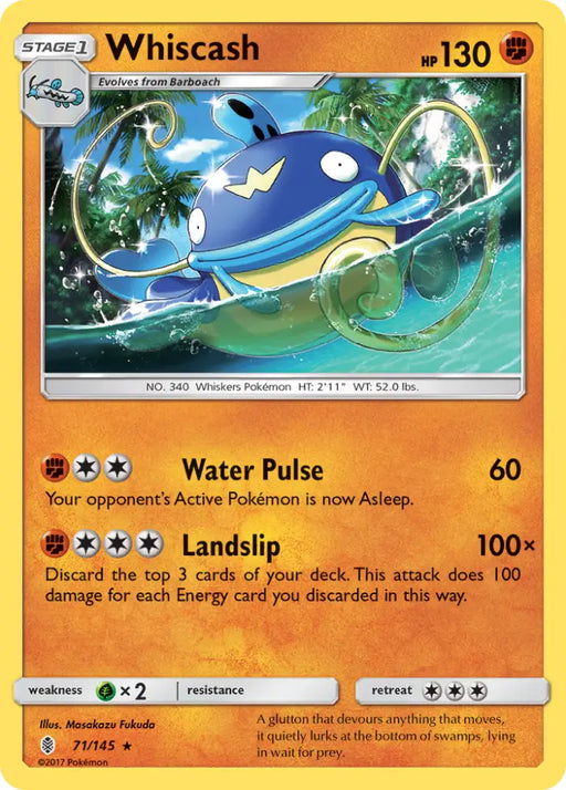 Whiscash (71/145) [Sun & Moon: Guardians Rising] - Pokemon Single