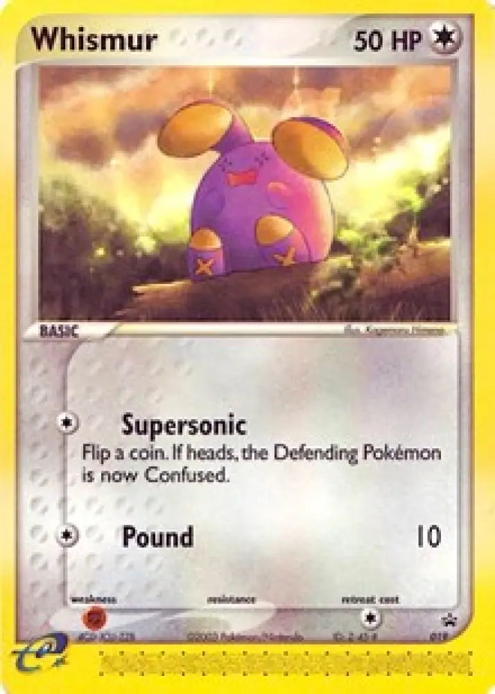 Whismur (019) (Cosmos Holo) [Nintendo: Black Star Promos] - Pokemon Single