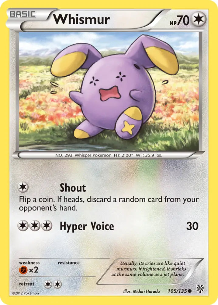Whismur (105/135) [Black & White: Plasma Storm] - Pokemon Single
