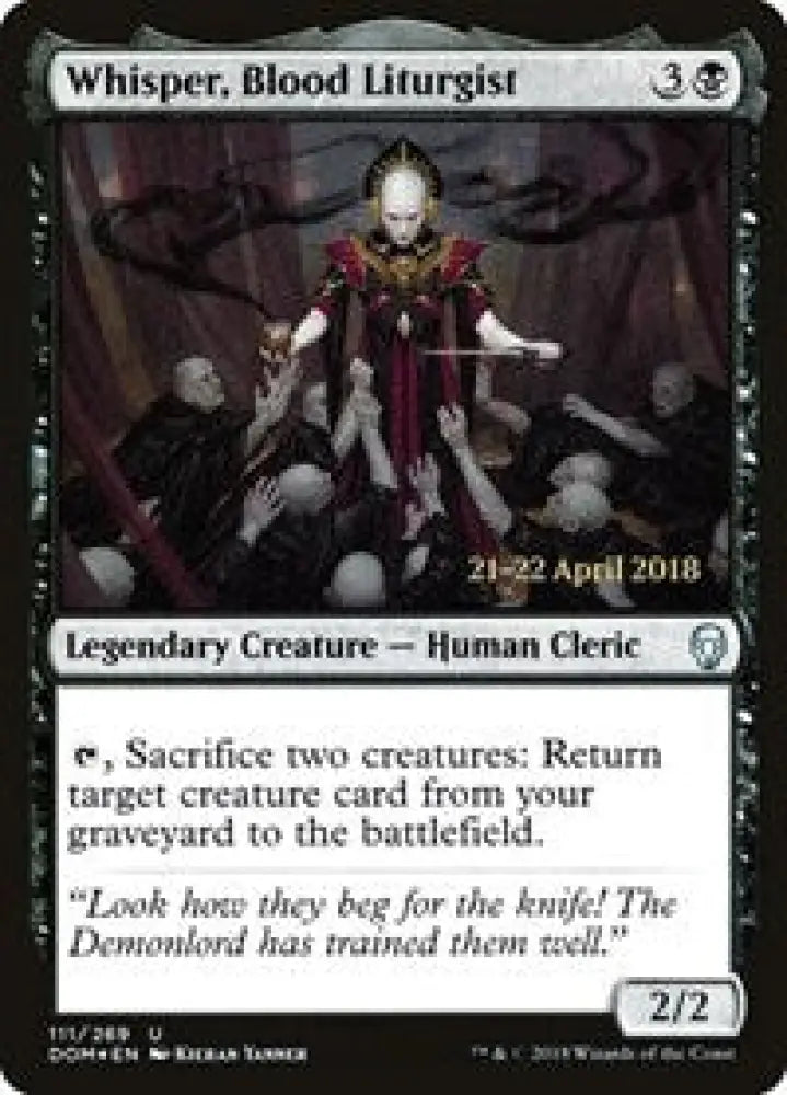 Whisper, Blood Liturgist (111) [Prerelease Cards]