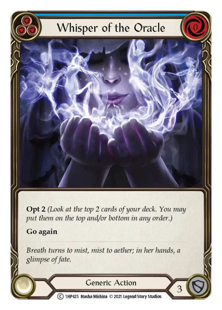 Whisper of the Oracle (Blue) [1HP425] (History Pack 1) - Flesh And Blood Single