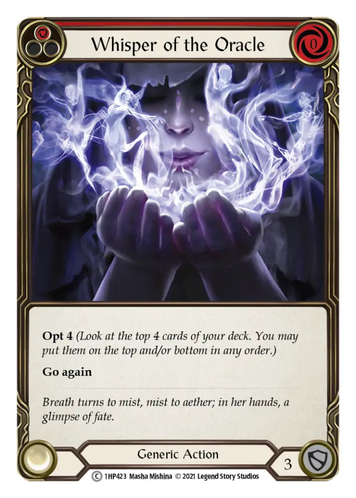 Whisper of the Oracle (Red) [1HP423] (History Pack 1) - Flesh And Blood Single