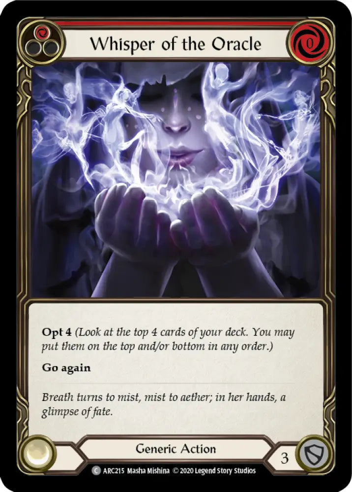 Whisper of the Oracle (Red) [Arcane Rising Unlimited] Unlimited Rainbow Foil - Flesh And Blood Single