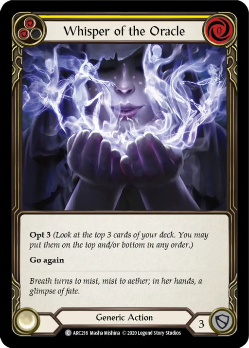 Whisper of the Oracle (Yellow) [Arcane Rising Unlimited] Unlimited Normal - Flesh And Blood Single