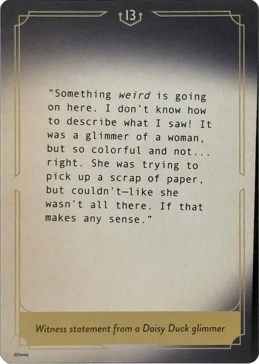 Whispers in the Well Case File Cards (13 of 18) [Whispers in the Well]
