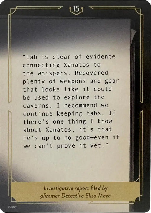 Whispers in the Well Case File Cards (15 of 18) [Whispers in the Well]