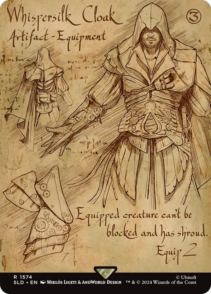 Whispersilk Cloak [Secret Lair Drop Series] - MTG Single