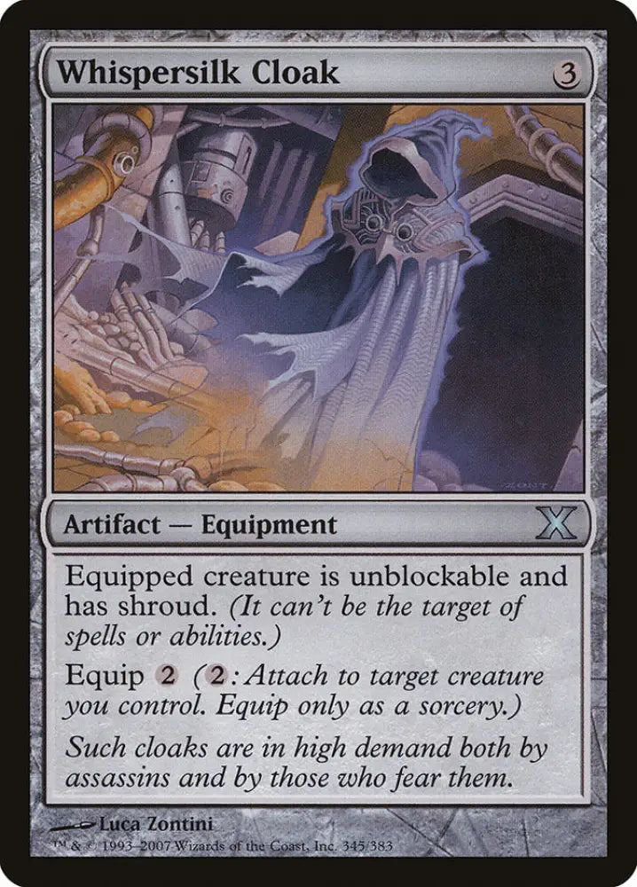 Whispersilk Cloak [Tenth Edition] - MTG Single