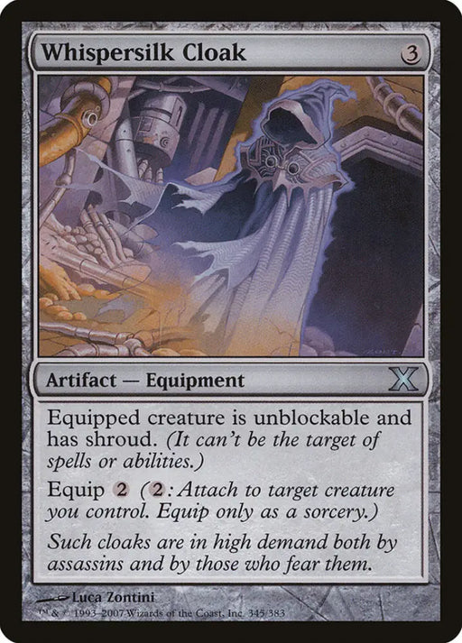 Whispersilk Cloak [Tenth Edition] - MTG Single