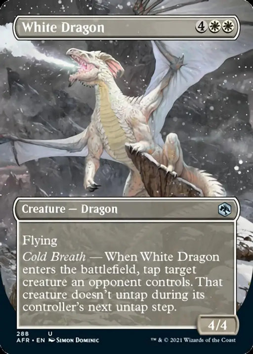 White Dragon (Borderless Alternate Art) [Dungeons & Dragons: Adventures in the Forgotten Realms] - MTG Single