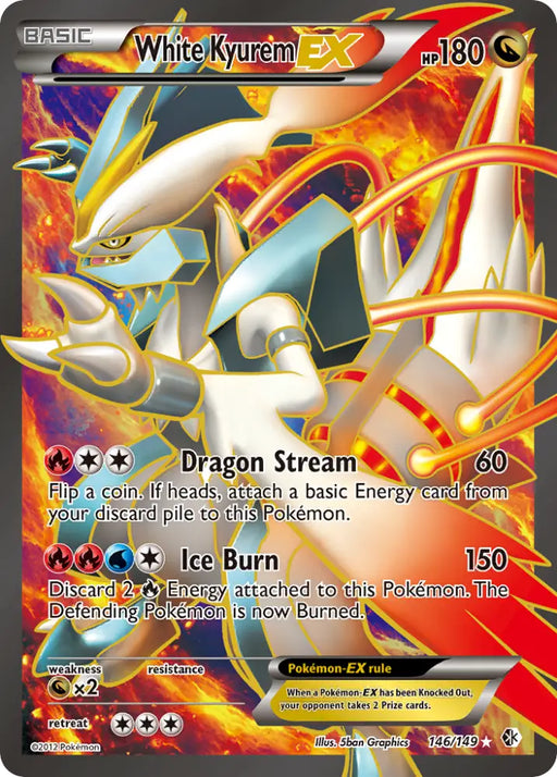 White Kyurem EX (146/149) [Black & White: Boundaries Crossed] - Pokemon Single