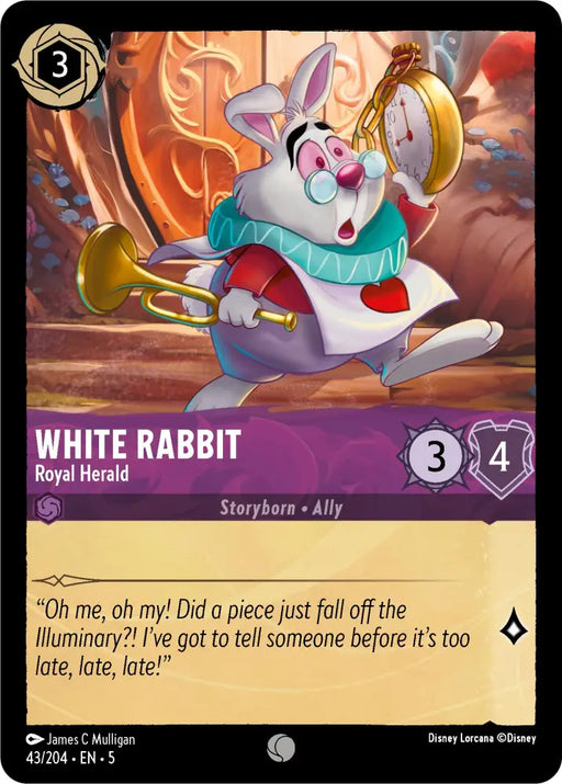 White Rabbit - Royal Herald (43/204) [Shimmering Skies] - Lorcana Single