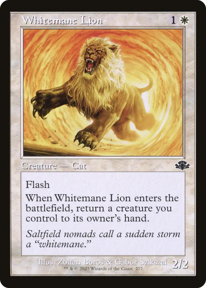 Whitemane Lion (Retro) [Dominaria Remastered] - MTG Single