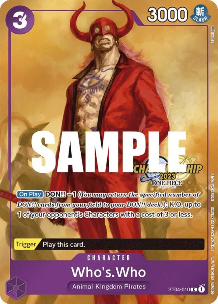 Who's.Who (CS 2023 Celebration Pack) (ST04-010) [One Piece Promotion Cards]