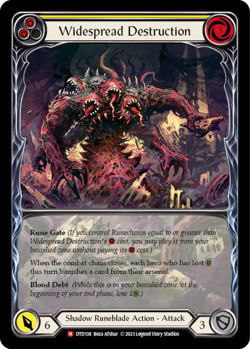 Widespread Destruction (Extended Art) [Dusk Till Dawn] Rainbow Foil - Flesh And Blood Single