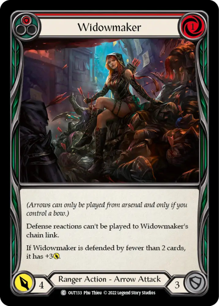 Widowmaker (Red) [Outsiders] Rainbow Foil - Flesh And Blood Single