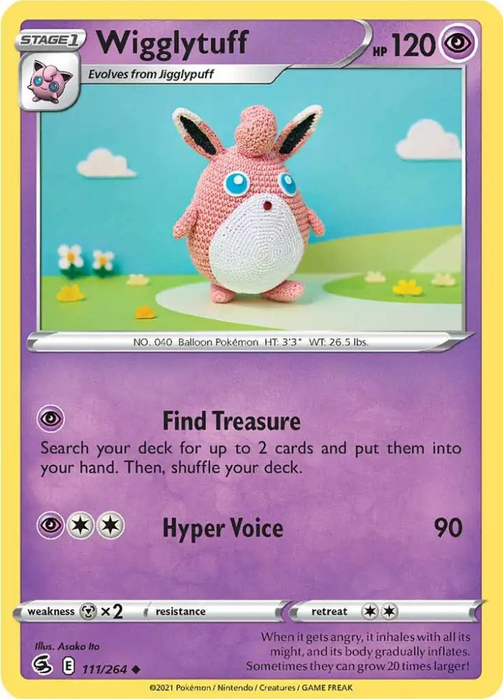 Wigglytuff (111/264) [Sword & Shield: Fusion Strike] - Pokemon Single
