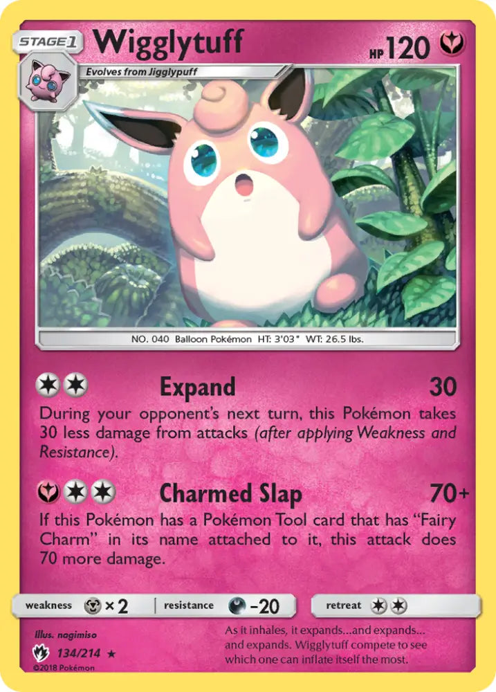 Wigglytuff (134/214) [Sun & Moon: Lost Thunder] - Pokemon Single