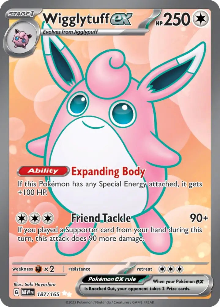 Wigglytuff ex (187/165) [Scarlet & Violet 151] - Pokemon Single
