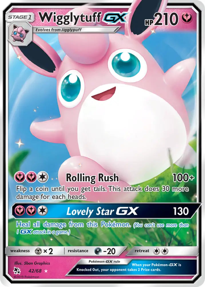 Wigglytuff GX (42/68) [Sun & Moon: Hidden Fates] - Pokemon Single