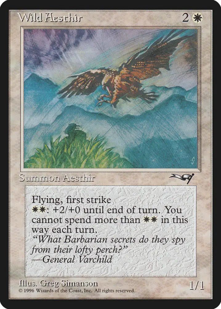 Wild Aesthir (Mountain Background) [Alliances] - MTG Single