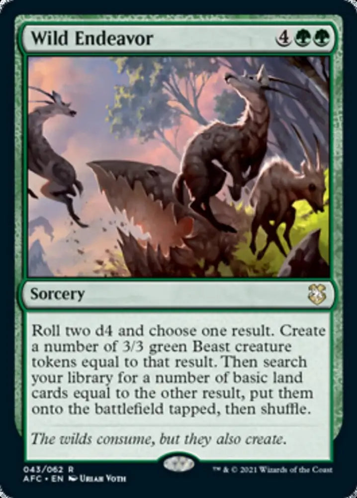Wild Endeavor [Dungeons & Dragons: Adventures in the Forgotten Realms Commander] - MTG Single