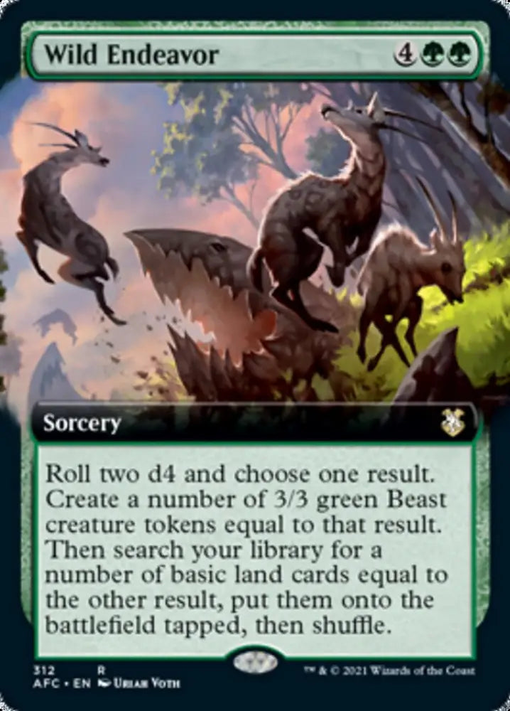 Wild Endeavor (Extended Art) [Dungeons & Dragons: Adventures in the Forgotten Realms Commander] - MTG Single