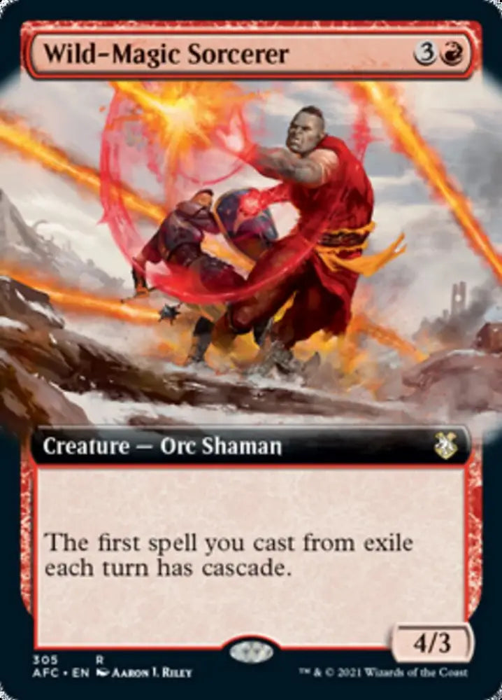 Wild-Magic Sorcerer (Extended Art) [Dungeons & Dragons: Adventures in the Forgotten Realms Commander] - MTG Single