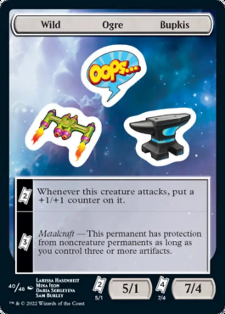 Wild Ogre Bupkis [Unfinity Stickers] - MTG Single