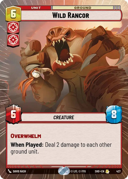 Wild Rancor (Hyperspace) (427) [Shadows of the Galaxy] - Star Wars: Unlimited Single