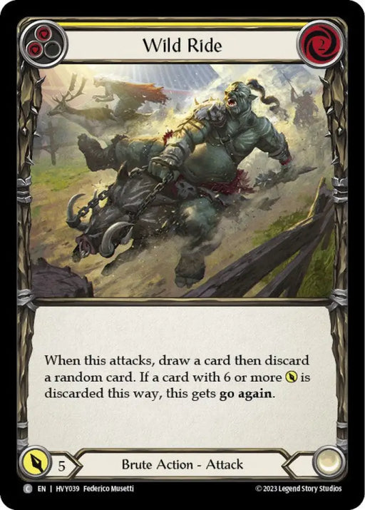Wild Ride (Yellow) [Heavy Hitters] - Flesh And Blood Single