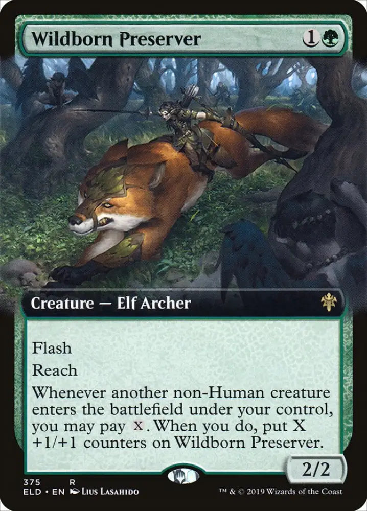 Wildborn Preserver (Extended Art) [Throne of Eldraine] - MTG Single