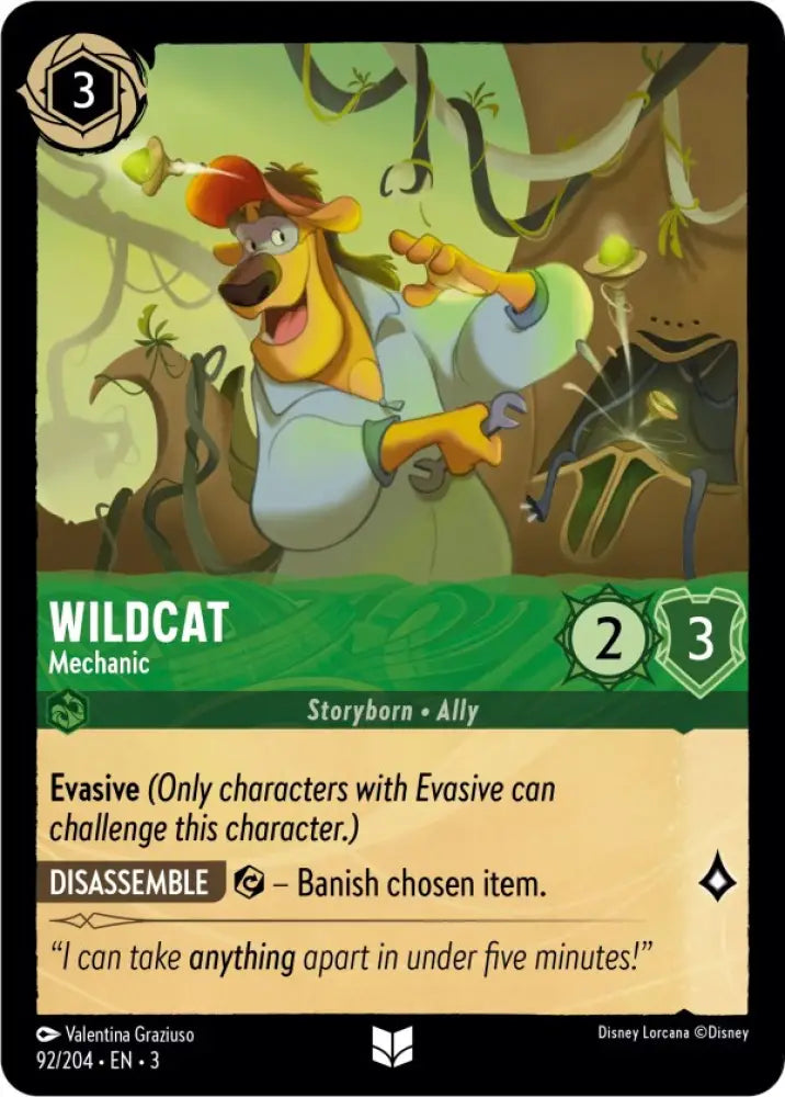 Wildcat - Mechanic (92/204) [Into the Inklands] - Lorcana Single
