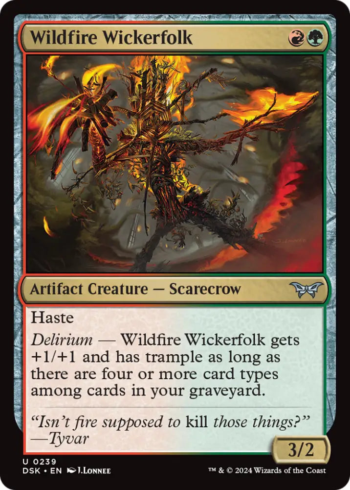 Wildfire Wickerfolk [Duskmourn: House of Horror] - MTG Single