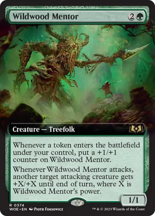 Wildwood Mentor (Extended Art) [Wilds of Eldraine] - MTG Single