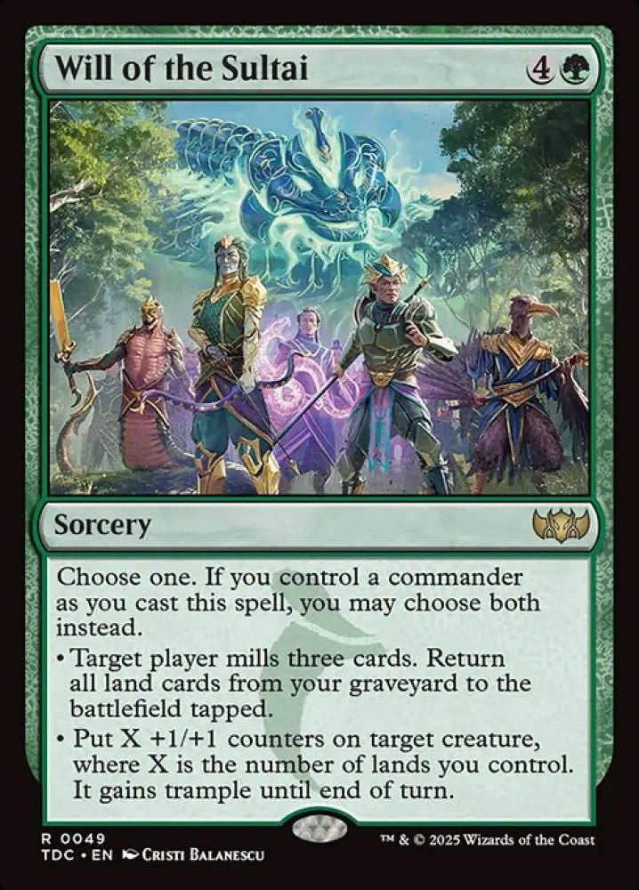Will of the Sultai (49) [Tarkir: Dragonstorm Commander]
