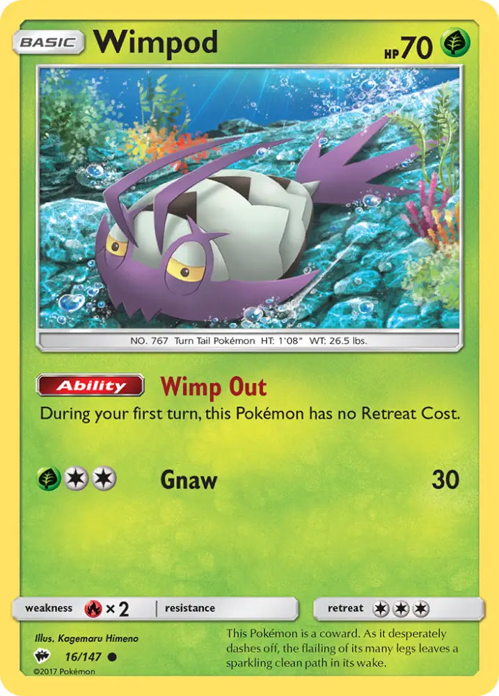 Wimpod (16/147) [Sun & Moon: Burning Shadows] - Pokemon Single
